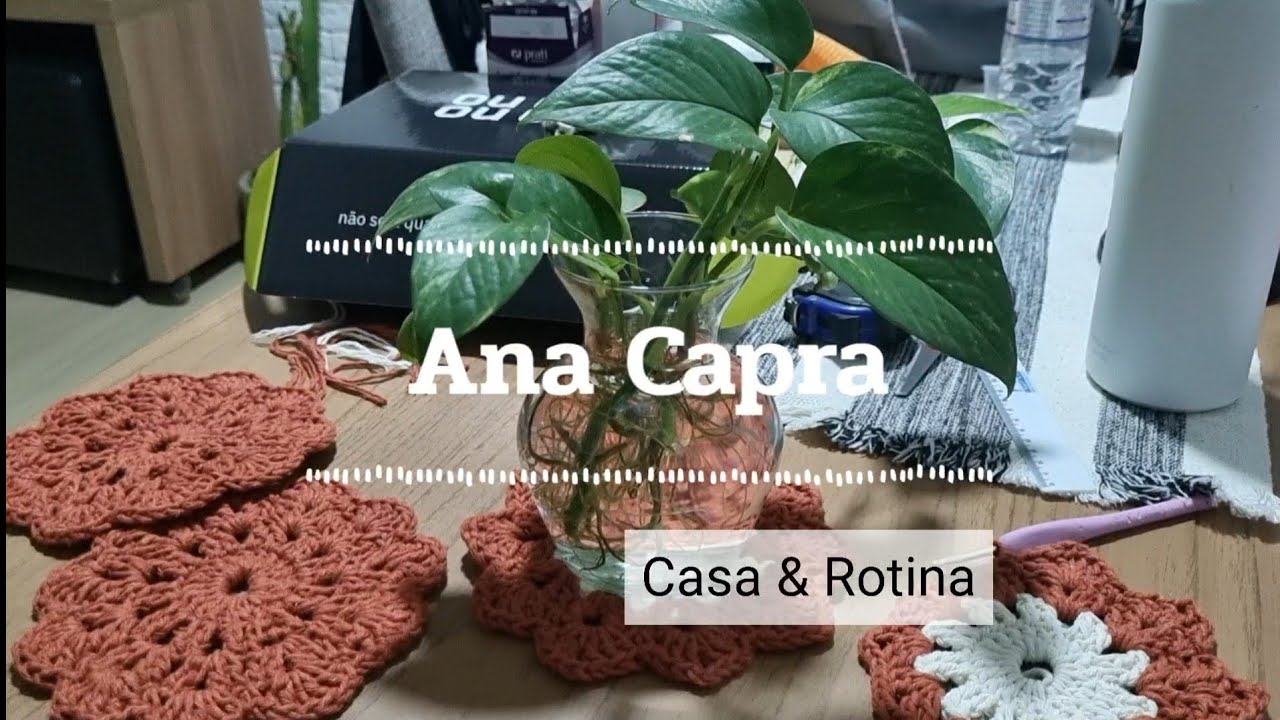 Rotina silenciosa e dia de chuva | testando novo editor, leitura e crochê 🍁🤎