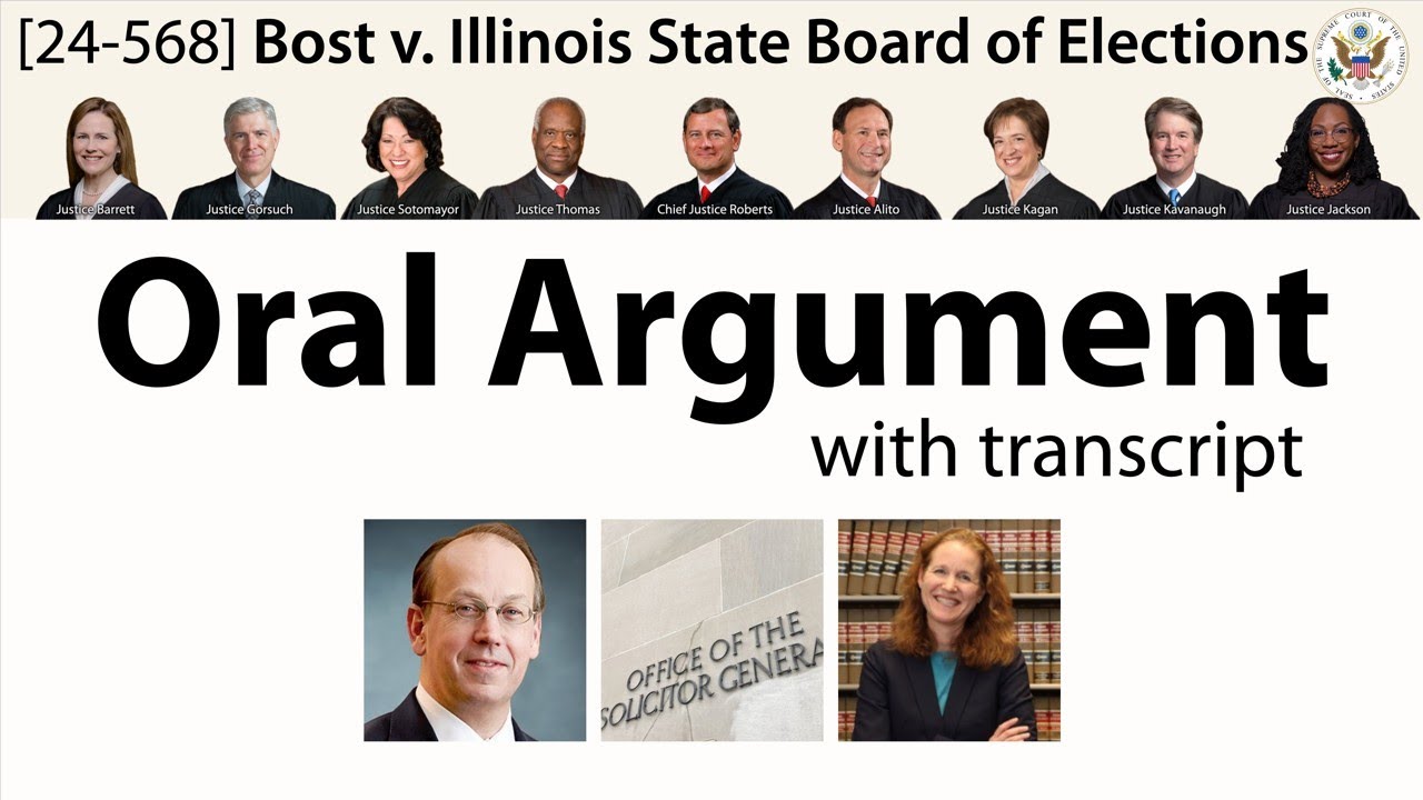 Oral Argument on counting mail-in ballots after the election: Bost v. Illinois Board of Elections