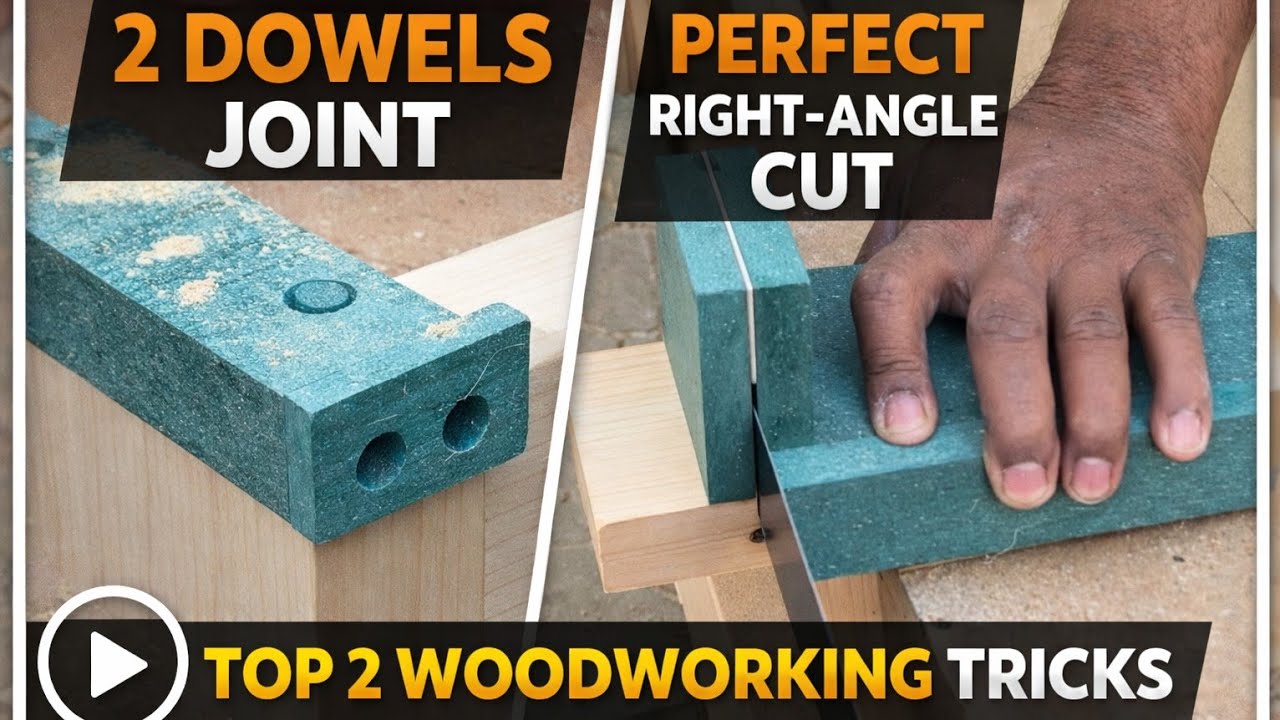 Amazing Top 2 Woodworking Tricks That Actually Work! 🔥 #woodworking #diy 