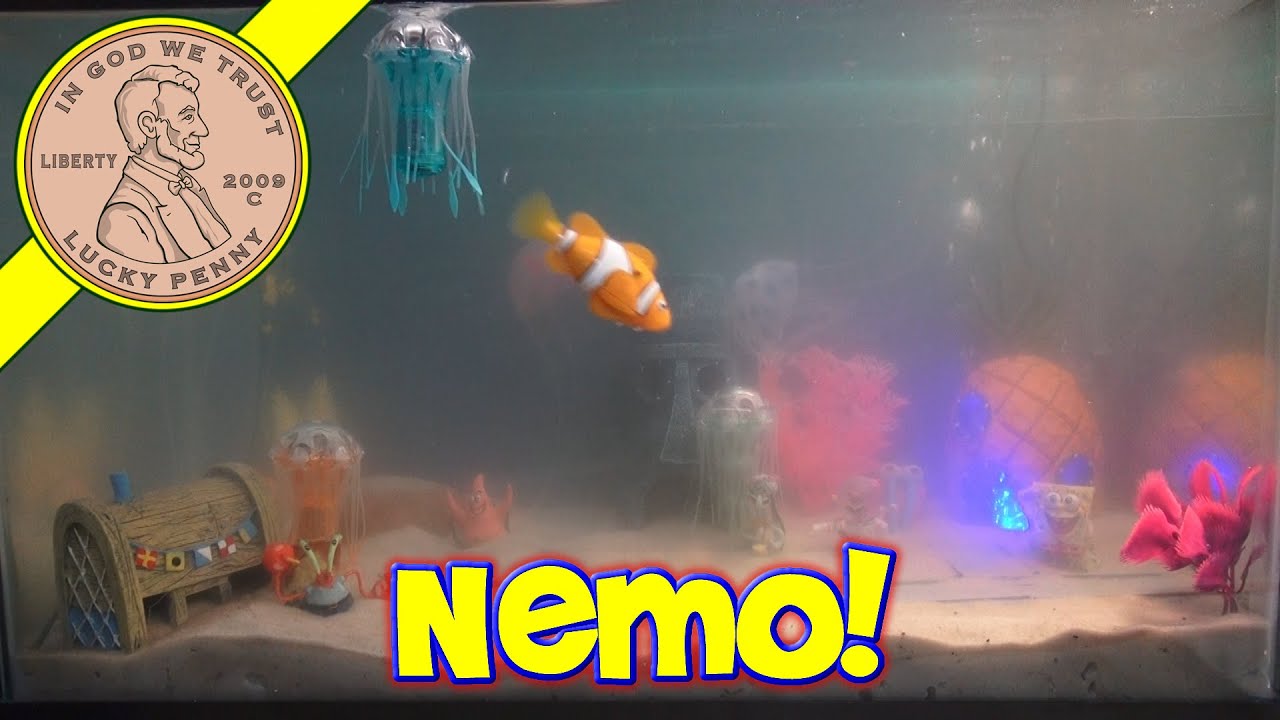 Spongebob's Bikini Bottom Fish Tank, New Nemo Robo Fish!