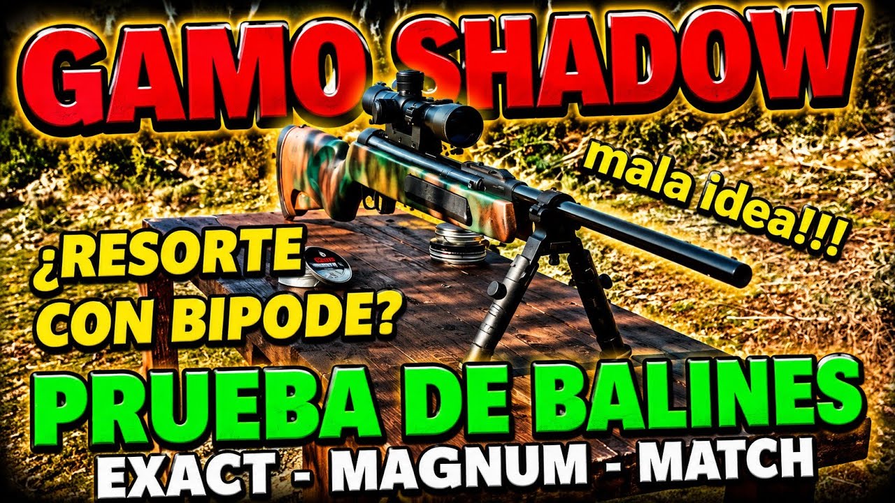 GAMO SHADOW 640 Camo | CARABINA de RESORTE con BIPODE???