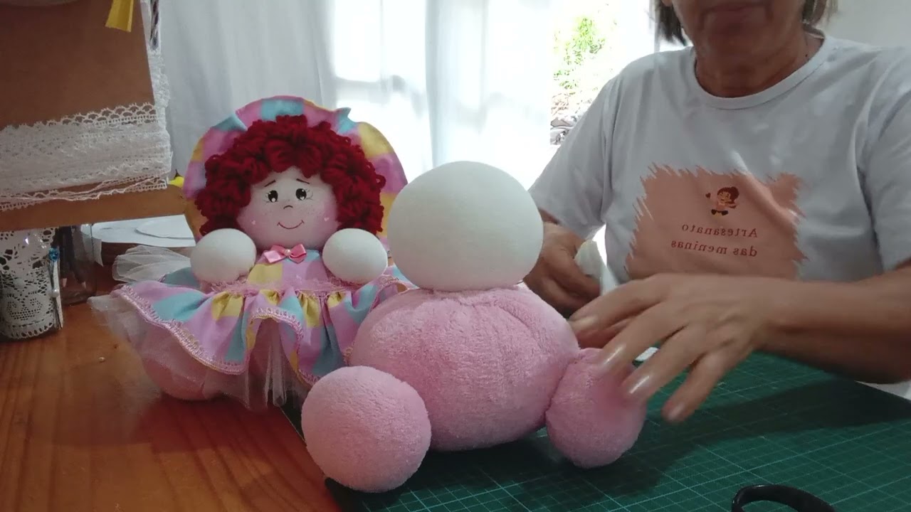 Boneca de fuxico GRANDE pra CRIANÇA brincar,