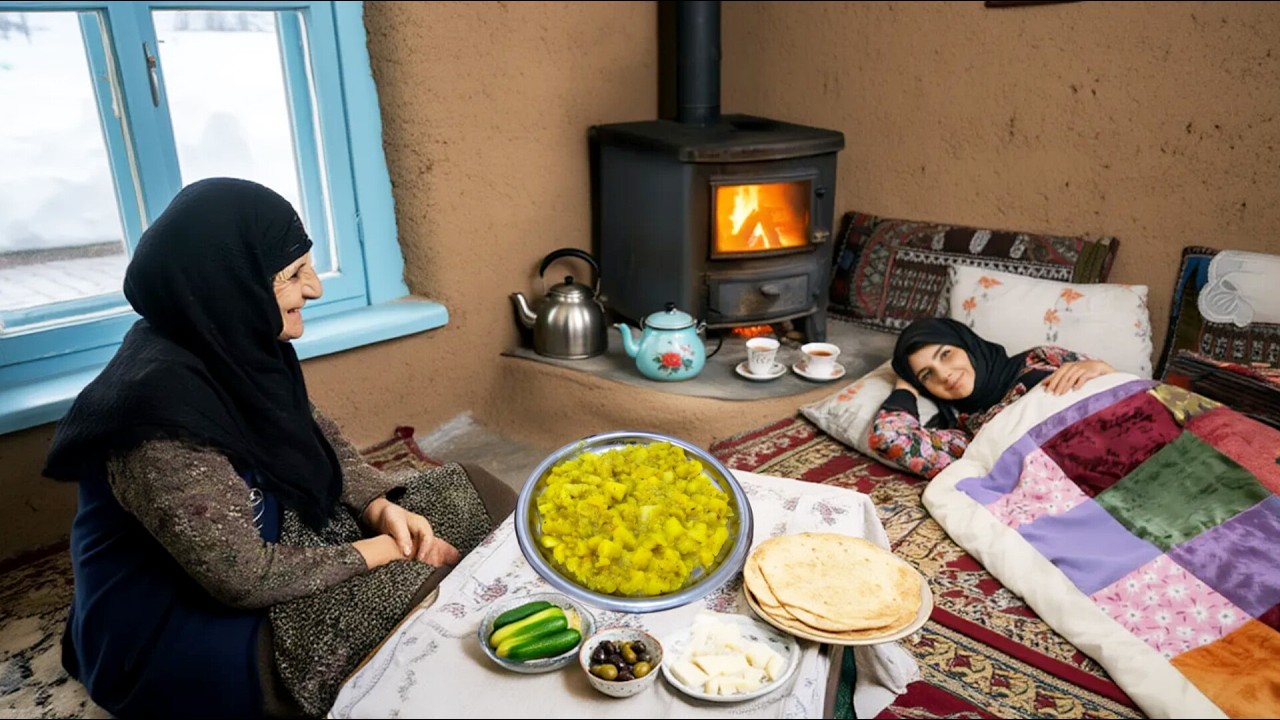A Peaceful Village Morning to noon | Rural Mother & Daughter Winter Routine ❄️ ILAM 