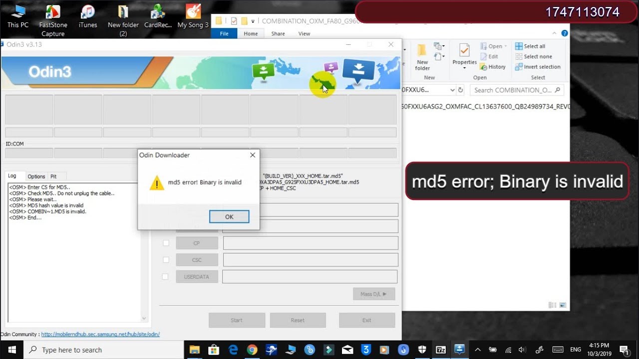How to Fix Samsung Combination file md5 error! Binary is invalid Problem is Solved ✅