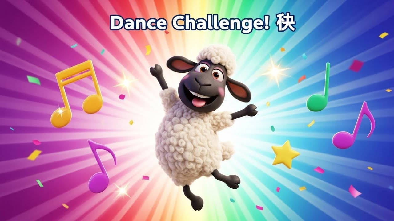 Baa Baa Black Sheep Dance Challenge | Fun Kids Cartoon Song & Animation