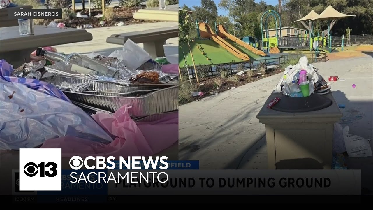 Brand new Fairfield playground covered in trash days after opening