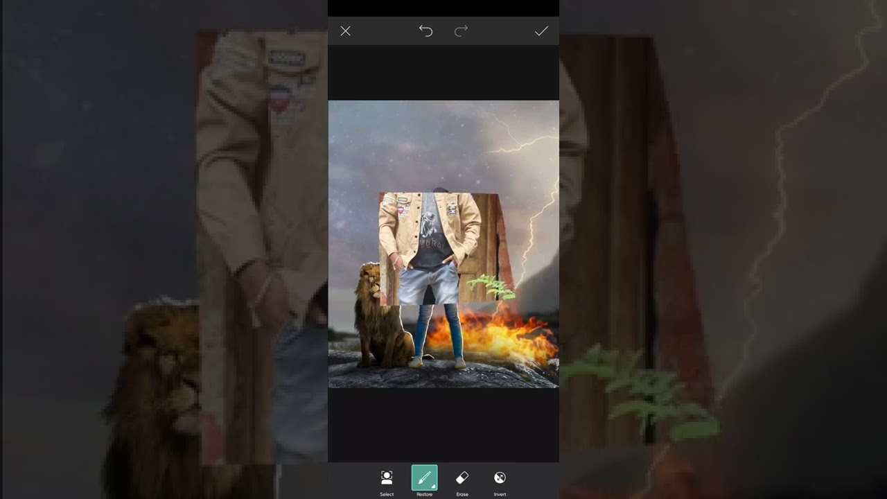 Picsart Lion Photo Editing || Lion Background Editing || #shorts #mdediting