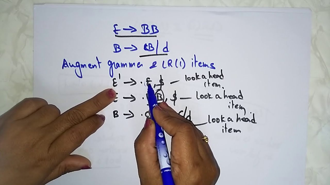 CLR (1) parsing | LR(1) items | Part-1/3 | CD | Compiler Design | Lec-22 | Bhanu Priya
