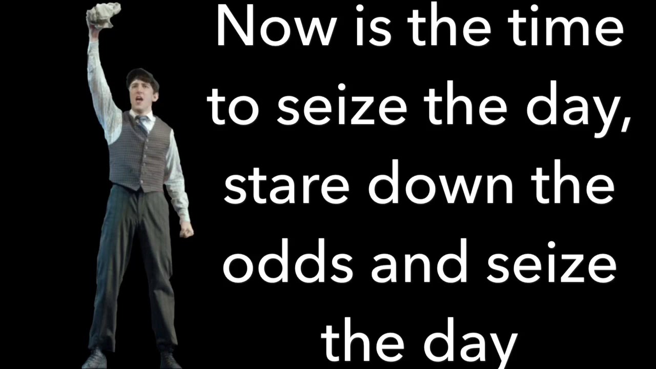 Newsies-Seize the Day lyrics