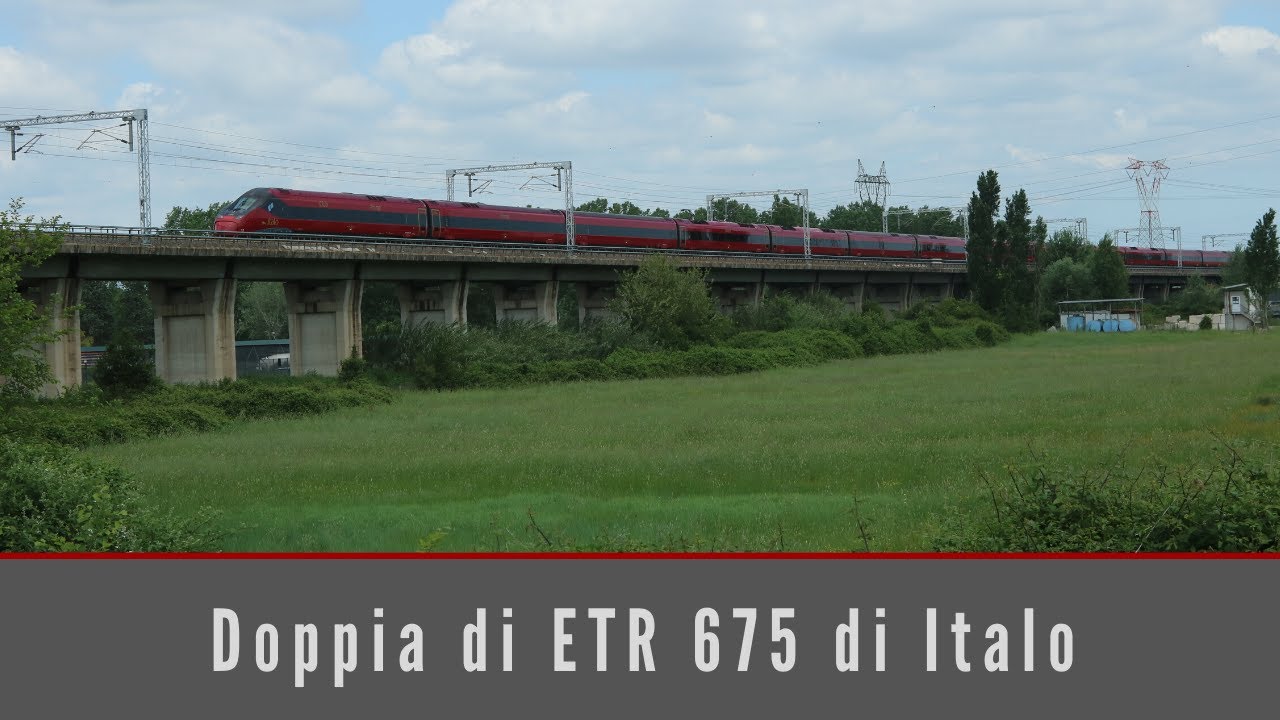 ETR 675 di Italo in doppia composizione a Settebagni.