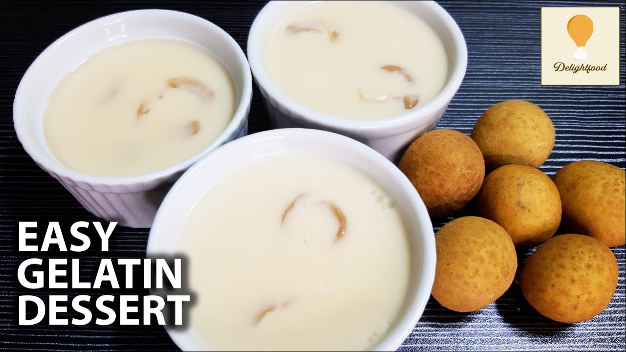 Easy Gelatin Dessert | Lychee Flavored Gulaman Dessert
