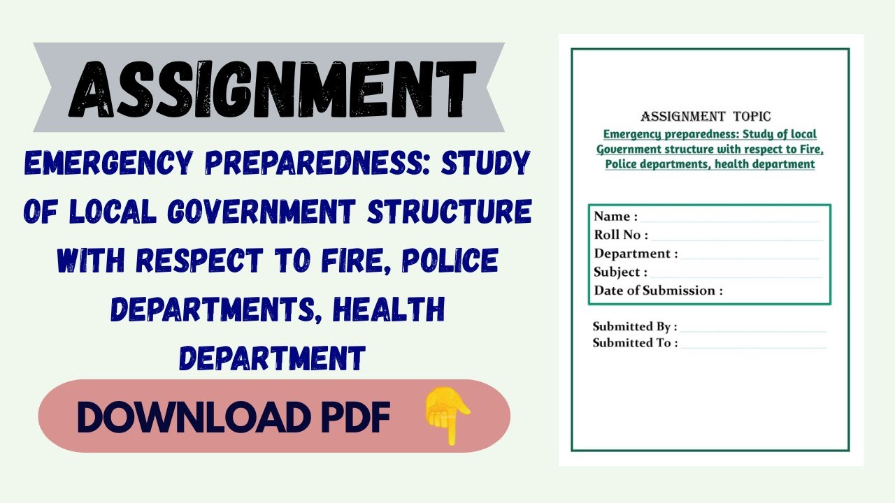 Emergency preparedness: Study of local Government structure with respect to Fire, health department