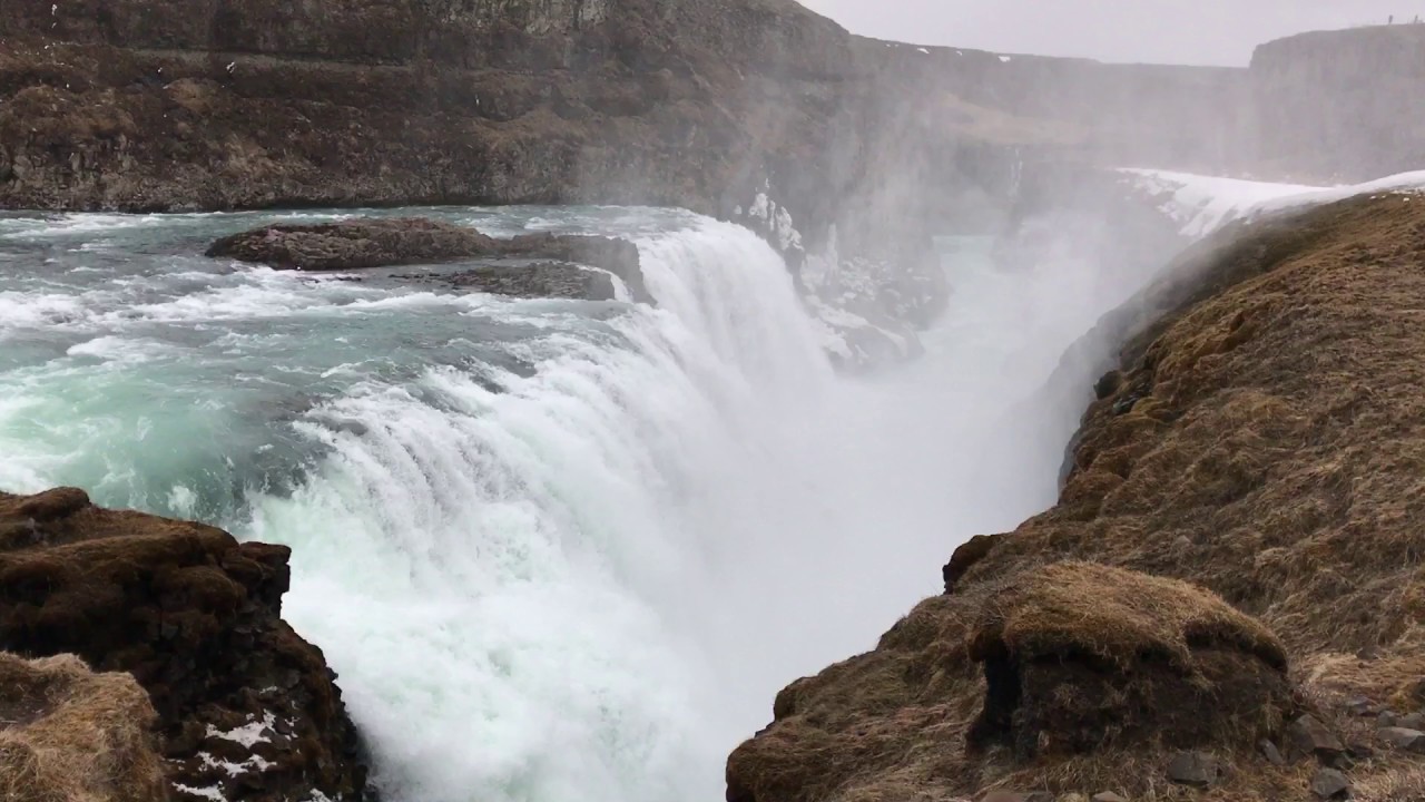 Gullfoss Waterfall Iceland at gap