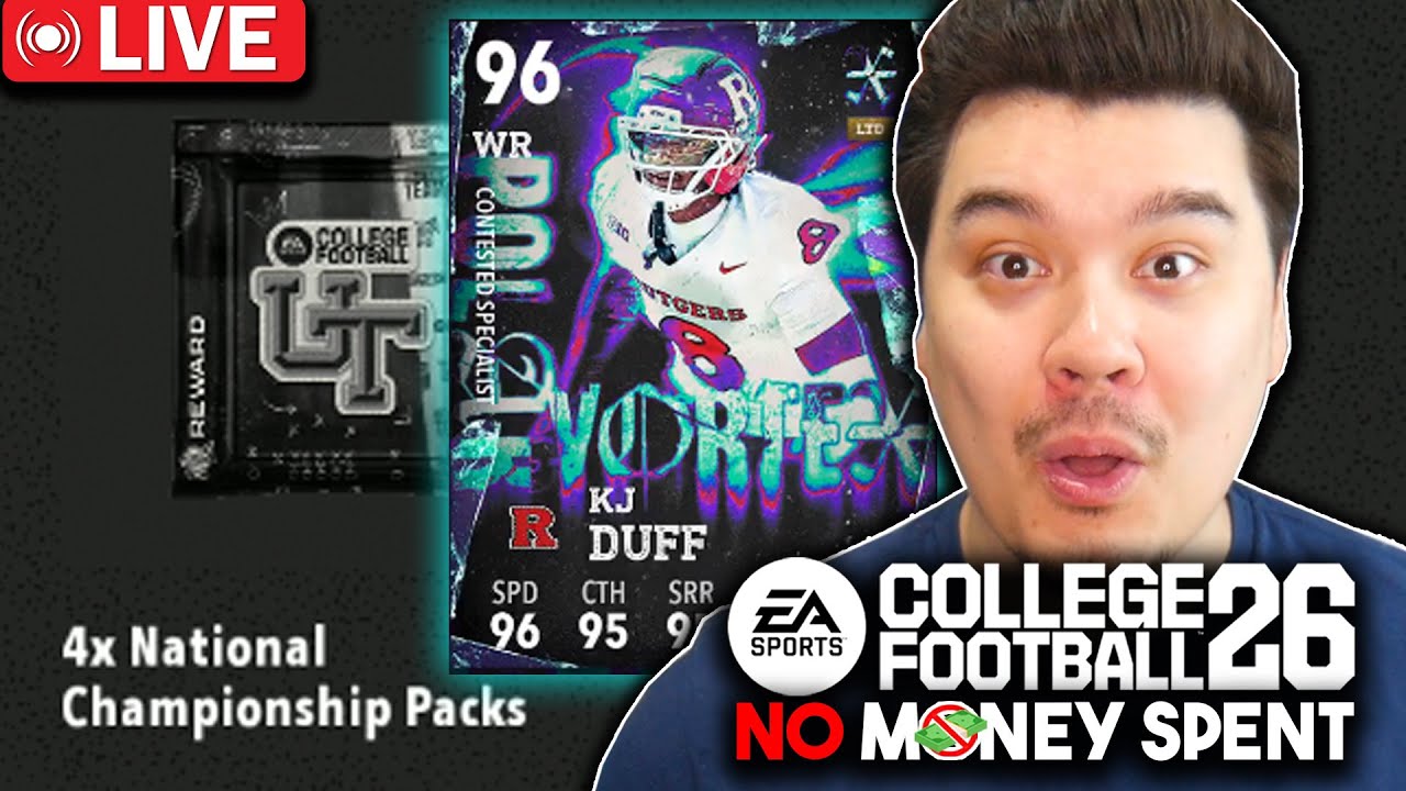OVR BOOST TMRW! Natty Grindin NO MONEY SPENT College Football 26