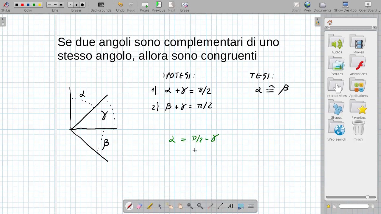 004 teorema degli angoli complementari dello stesso angolo