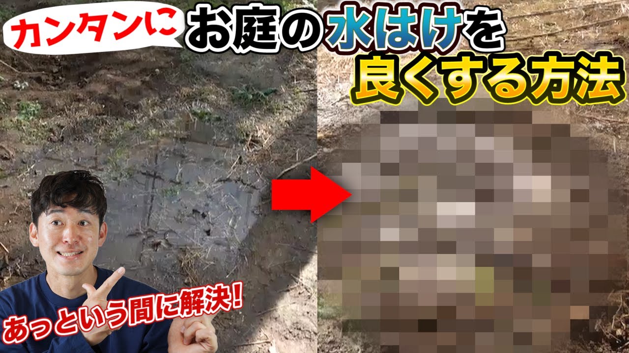 【簡単・安い・効果的】作業10分！○○ひとつでできる水はけ改善が超絶簡単