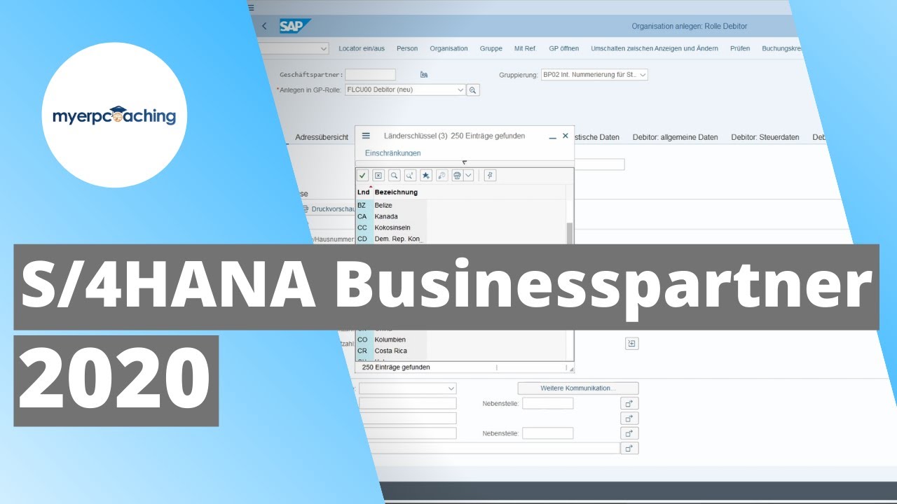 SAP S/4HANA Businesspartner Tutorial 2020 | Deutsch