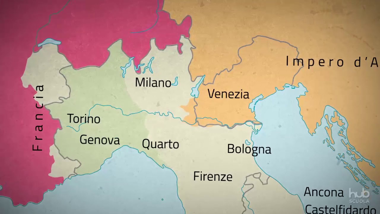 Carta animata - La formazione del Regno d'Italia