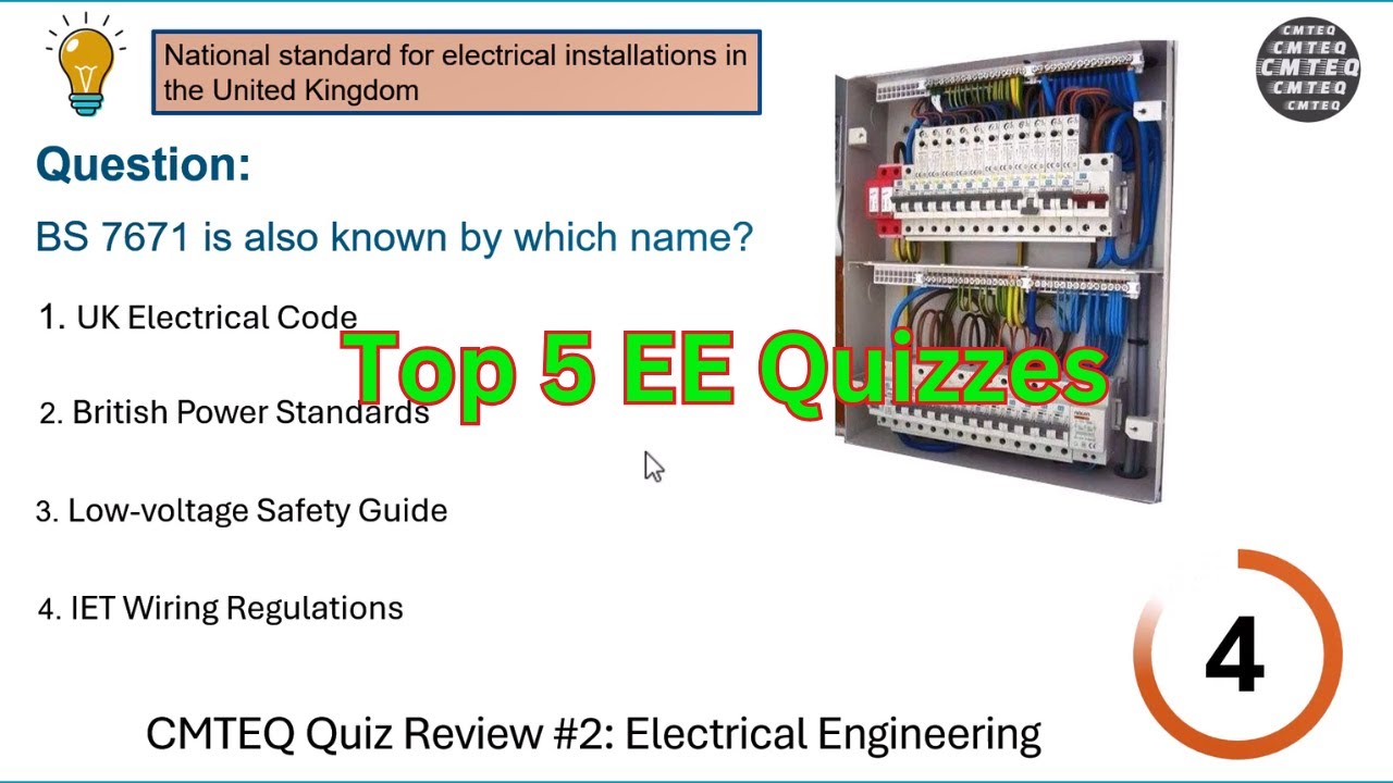 Top 5 Electrical Engineering Quizzes ! | CMTEQ Quiz Review #2
