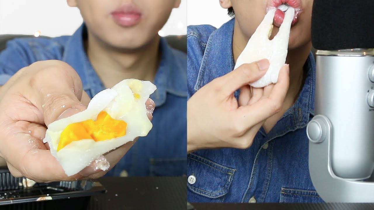 ASMR MANGO MOCHI — CHEWY | Intense Lip Smacking, Eating Sounds, No Talking | Mukbang + Eating Show