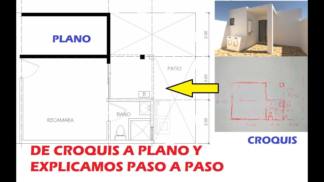 De boceto en papel a un plano en computadora y lo explicamos paso a paso.