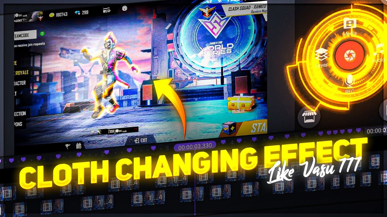 How To Make Free Fire Dress Change Video In Kinemaster || Cloth Changing Effect Like Vasu 777 || SSG