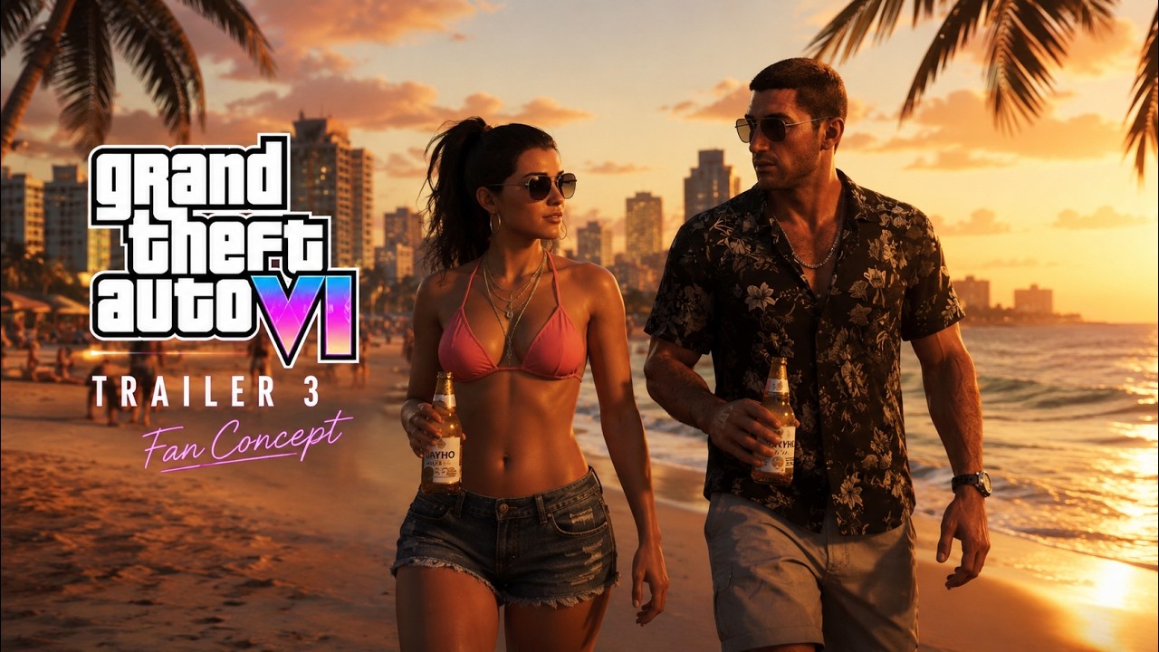 GTA 6 Trailer 3 🍺 Beach Vibes with Jason & Lucia | Fan Concept
