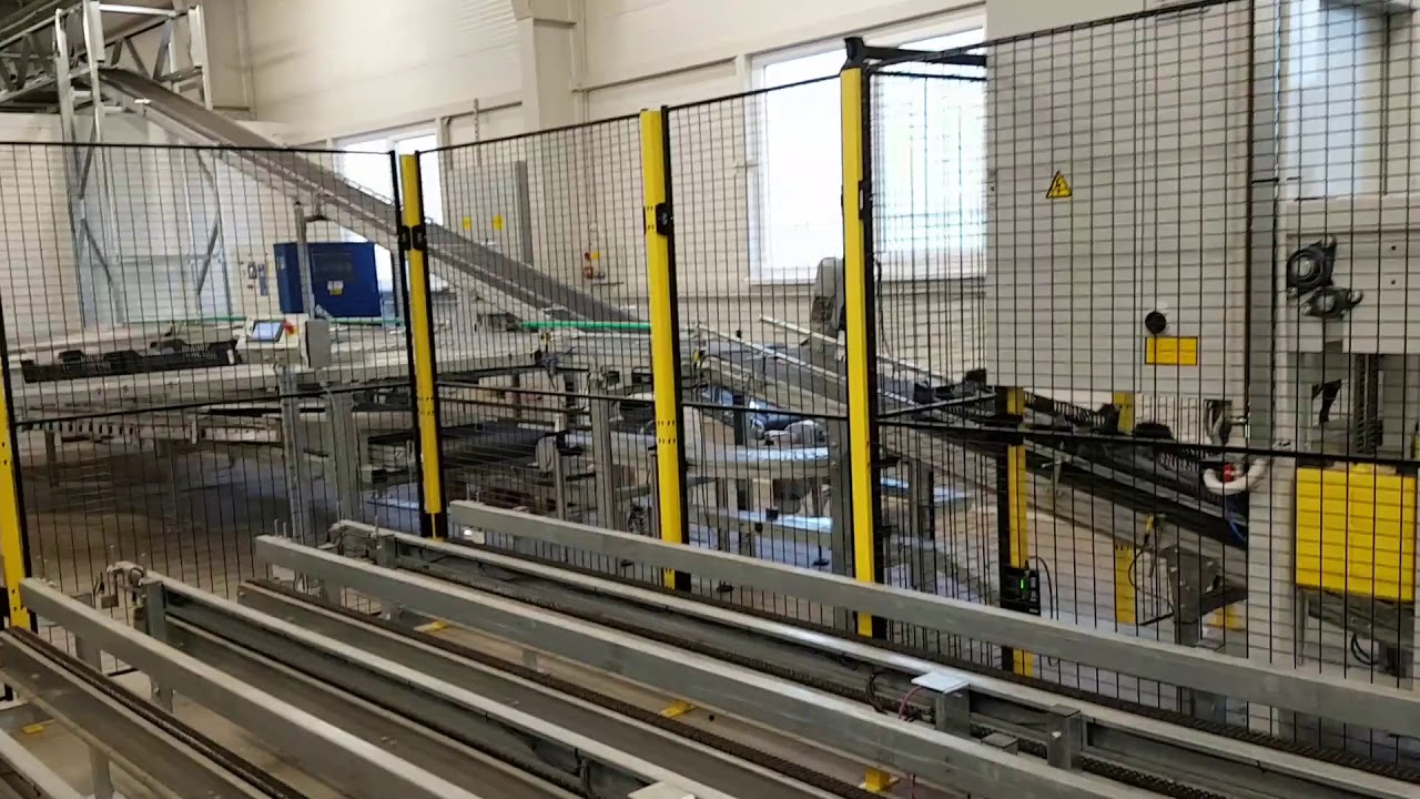 Buffer, destacking and palletizing line