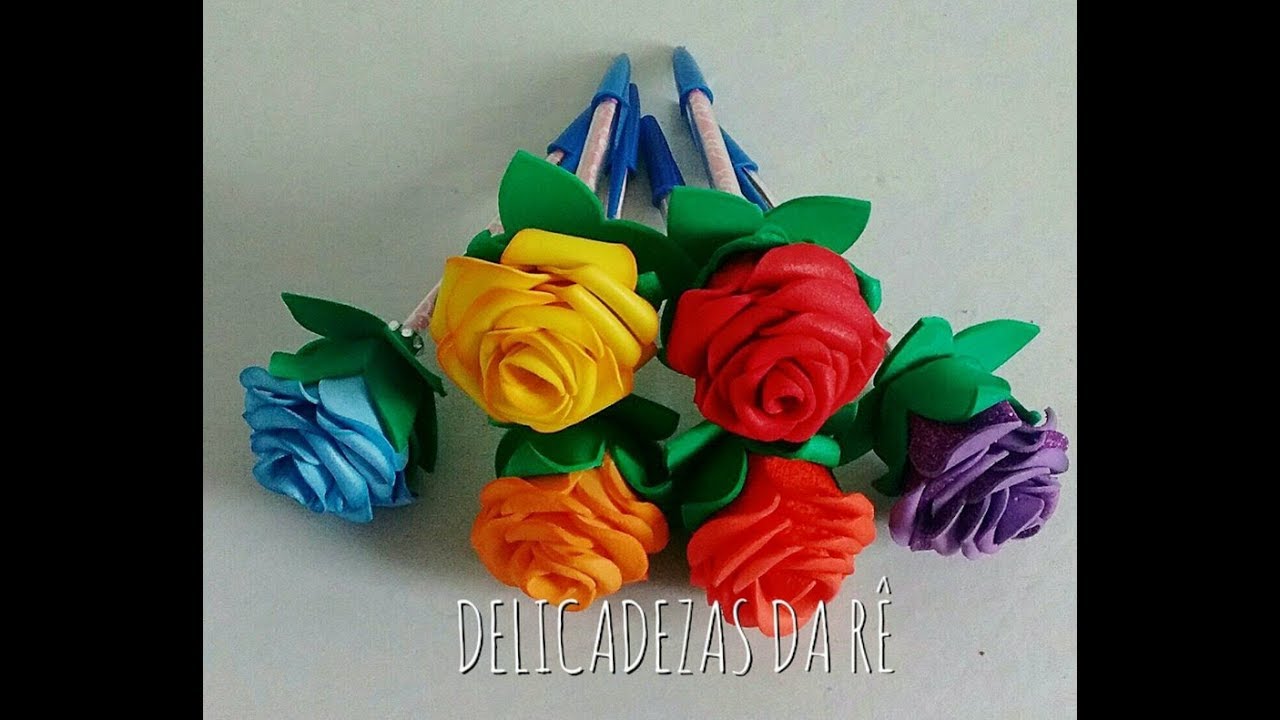 DIY: Lembrancinha Para o Dia da Mulher: Ponteira (Caneta) Flor.