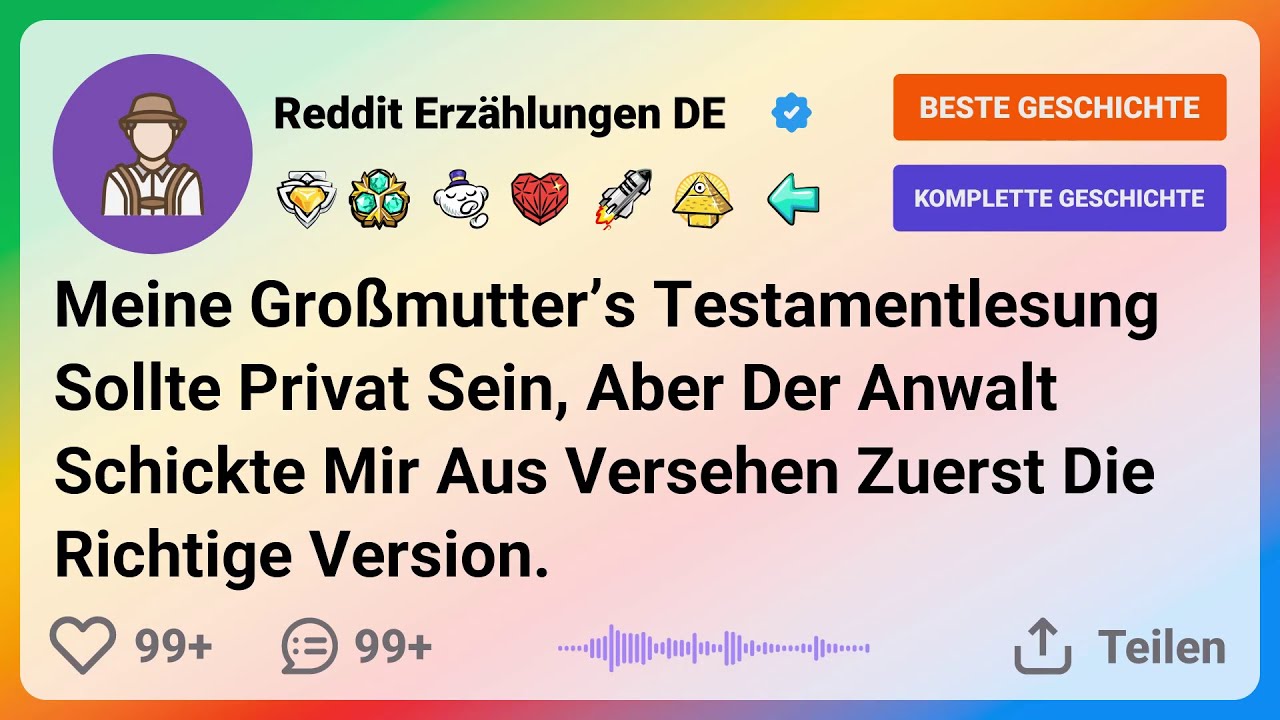 Meine Großmutter’s Testamentlesung Sollte Privat Sein, Aber Der Anwalt Schickte Mir Aus Versehen...