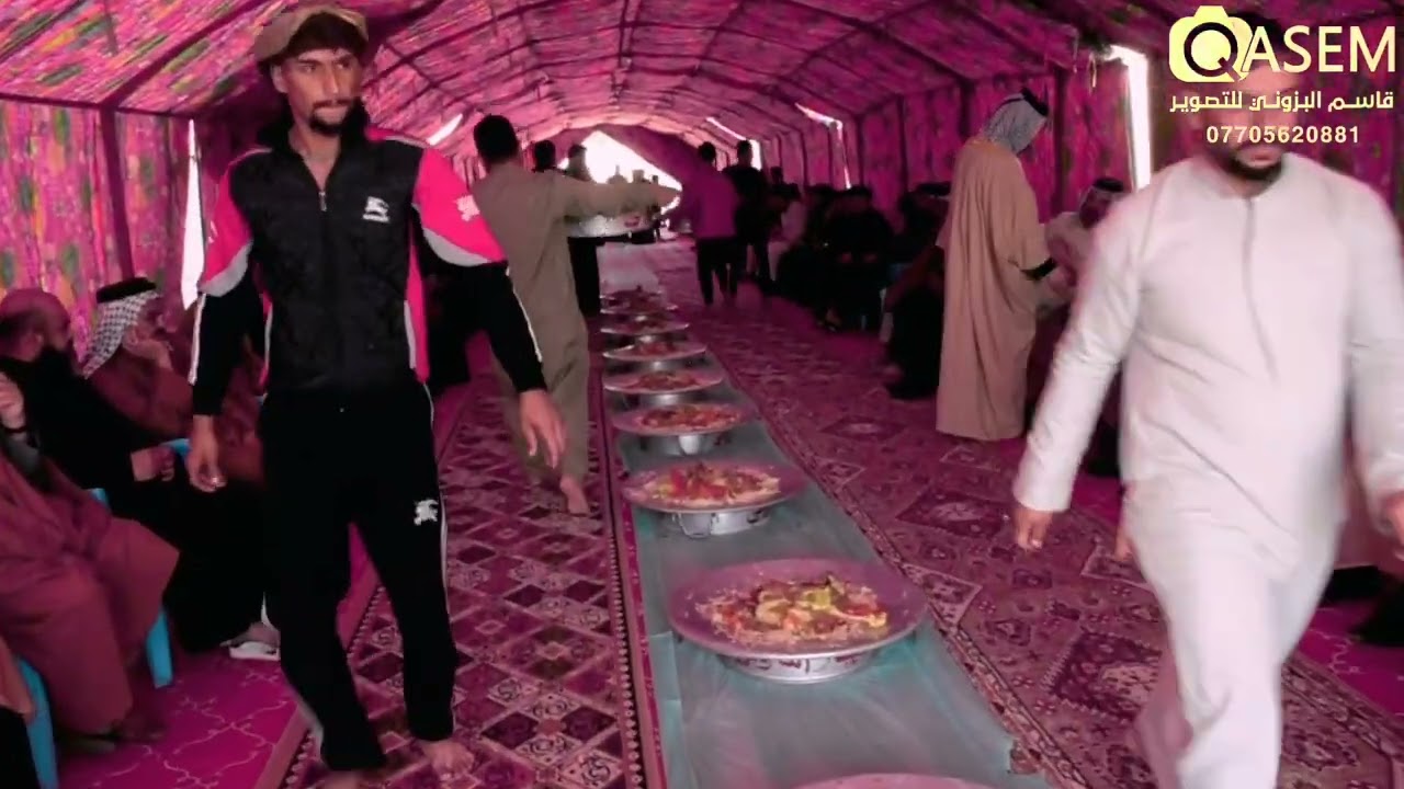 شاهد عزوبية وكرم قبيلة بني سعيد المشعلاوي في مناسبة حفل زفاف الأخ أحمد حبيب كاظم خلف المشعلاوي