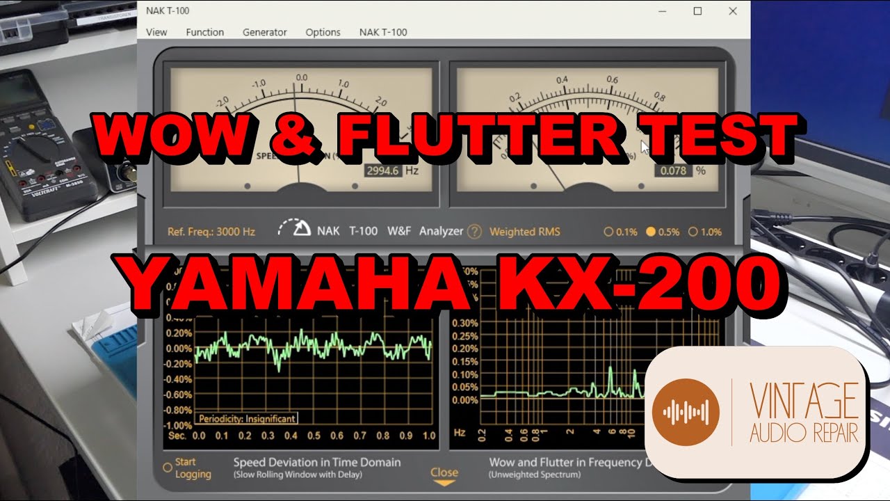 Yamaha KX-200 - Speed/Wow & Flutter Messung