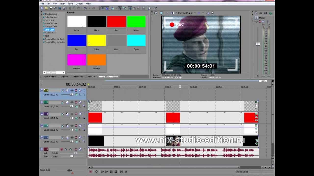 Стилизация камеры и тв в Вегасе [Cam record stylizing in Sony Vegas]