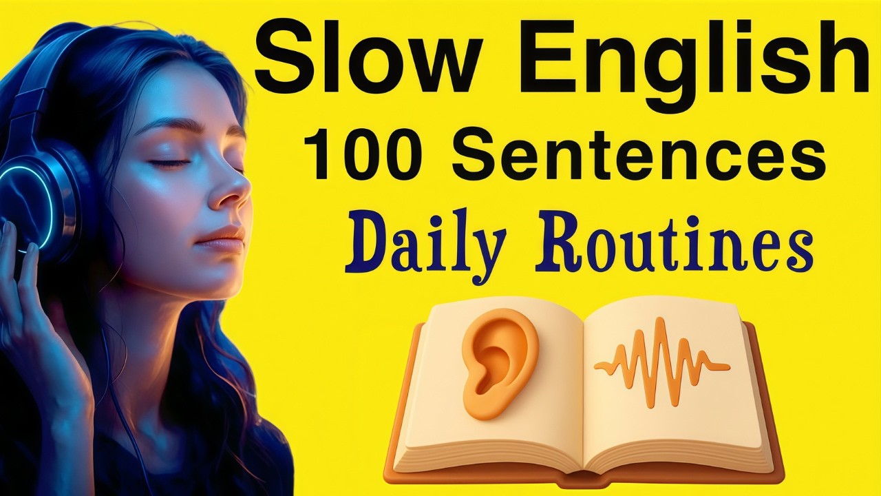 100 Daily Routine English Sentences | Slow Listening & Speaking Practice (A1–A2) | English Podcast