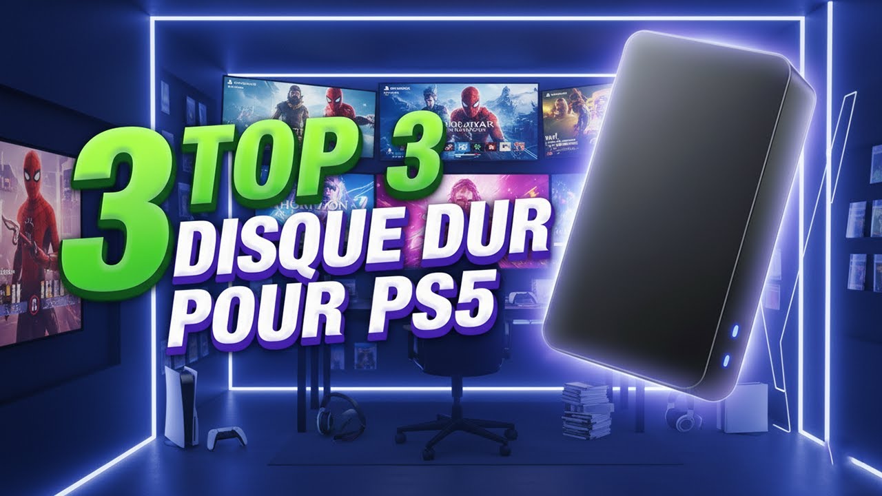 TOP 3 MEILLEUR DISQUE DUR POUR PS5 EXTERNE 2025