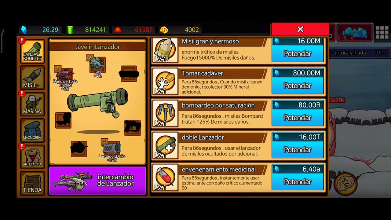 Vip MISSILE RPG obtén todas las marinas leveadas a max antes del level 200.usa los 3 MISILES claves