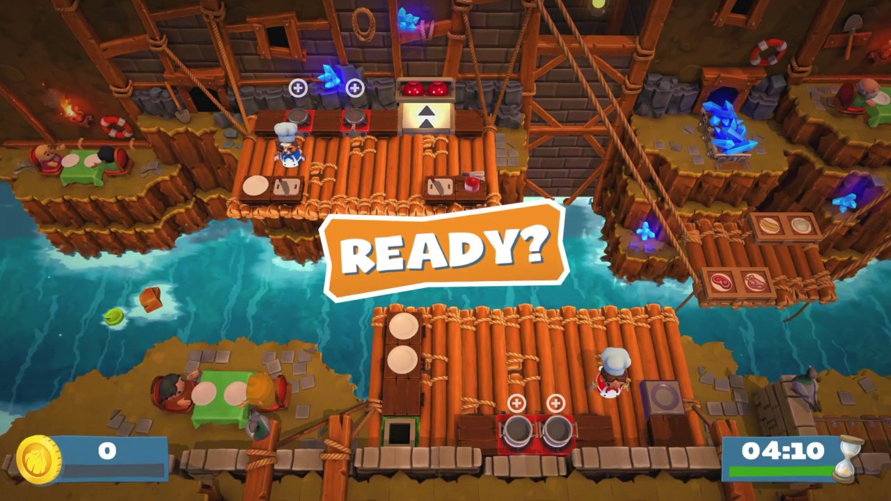 Overcooked 2 Lvl 3-6 - 2 players - Score: 2840