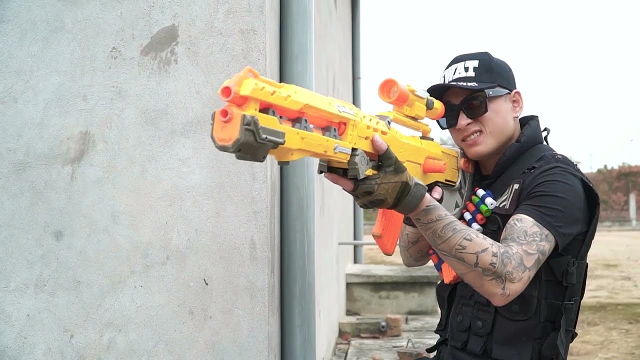 LTT Nerf Mod : Team SEAL MARINES Nerf Guns Battle Evil Boss Criminals 1 Hour Nerf War