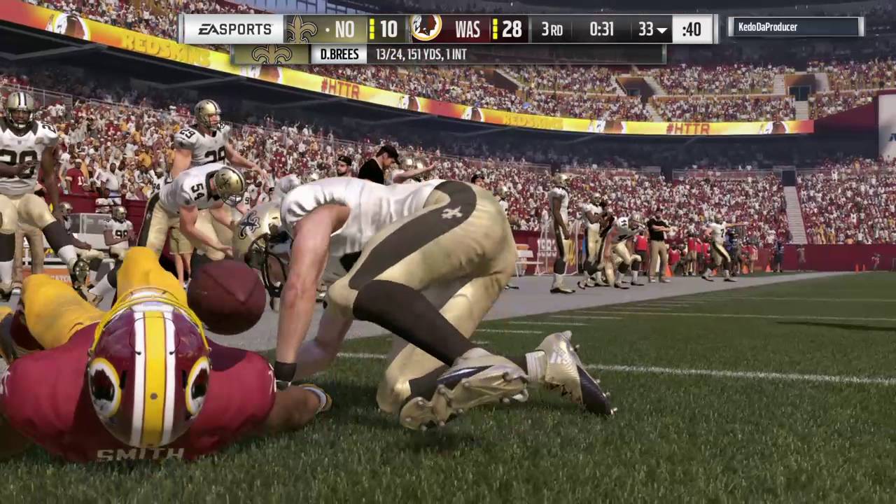 Madden NFL 17 Online Head To Head Ranked Match. Part 2 Saints Vs Redskins