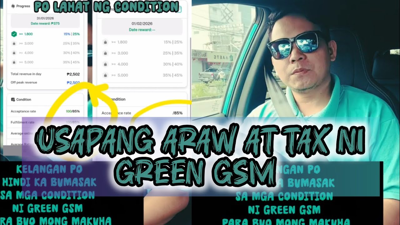 MAG KANO ANG ARAW AT TAX DEDUCTION KAY GREEN GSM.
