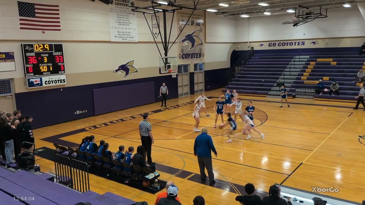 KiBe girls basketball vs Connell play in third quarter 2-7-26