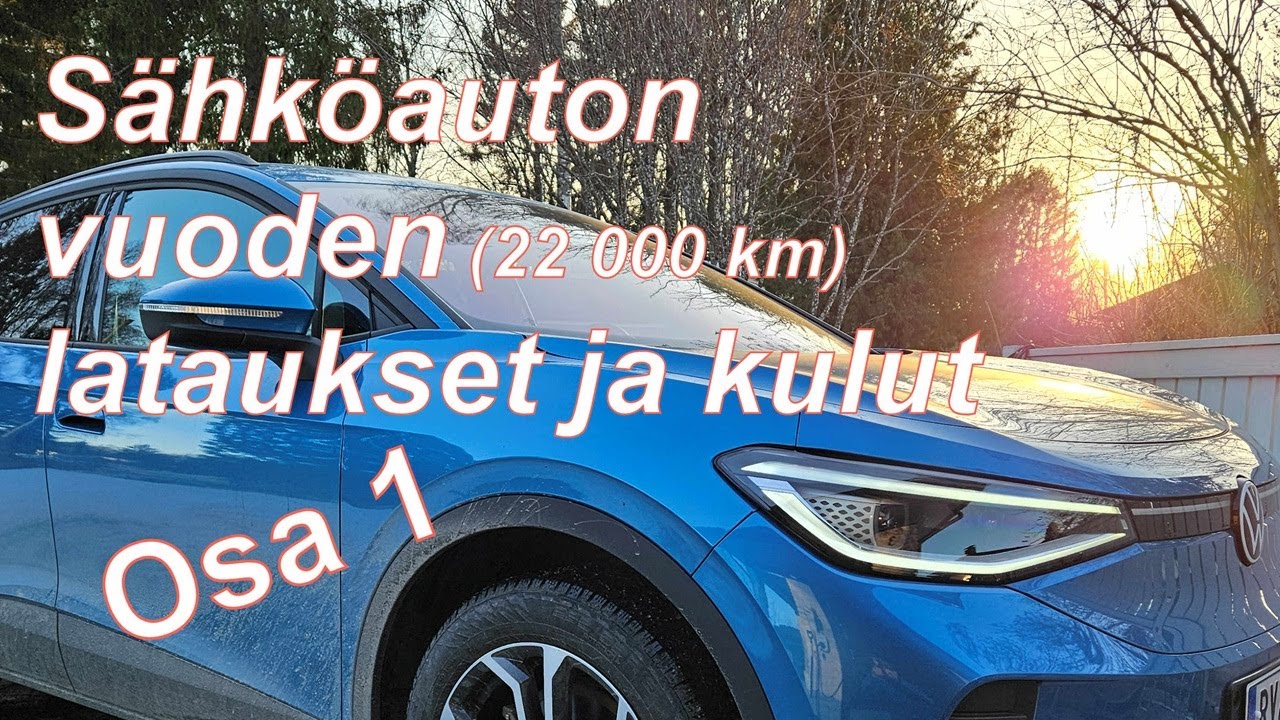 Sähköauton lataukset ja kulut 1. vuoden ajoilla (22 000 km) - Osa 1