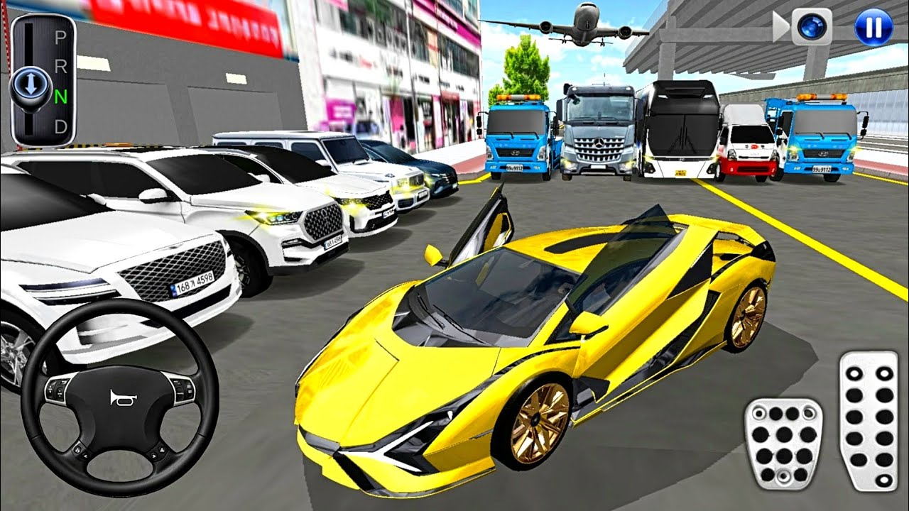 New Golden Lamborghini For Parking - 3d Driving Class android game || Car Game #gameplay #cargame