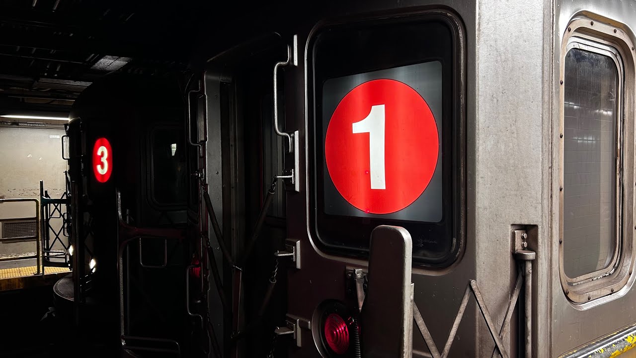 IRT 7th Ave Line: (1) and (3) Trains End/Begin Service @ Times Square-42nd Street (R62, R62A)