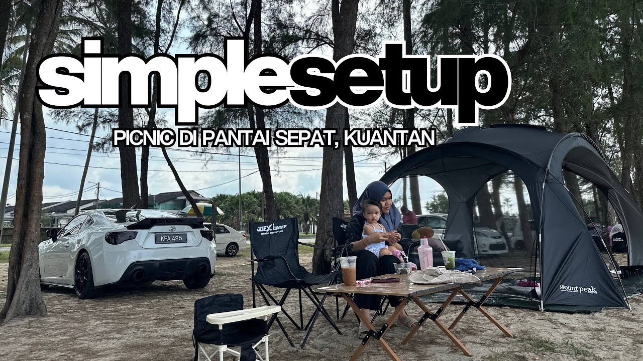 Picnic di Pantai Sepat, Kuantan | Simple Setup | ASMR | Picnic Malaysia | Camping Malaysia