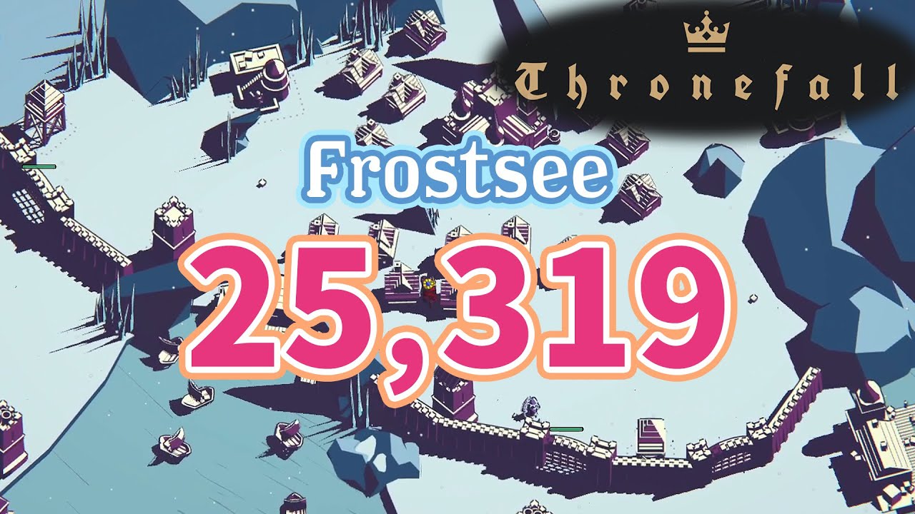 第4マップ（Frostsee）でベストスコアを更新した解説付き映像【Thronefall 実況＆攻略動画】