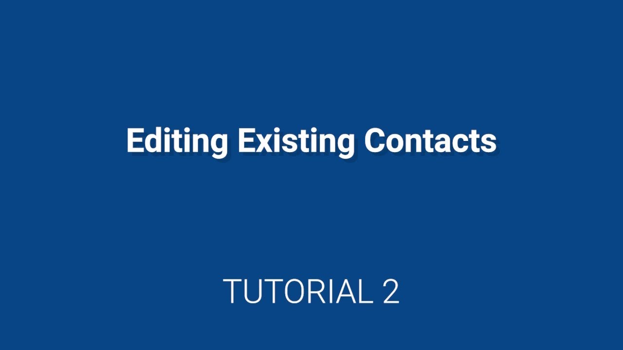 Children's Services Online: Tutorial 2 - Editing existing contacts in contact and user management