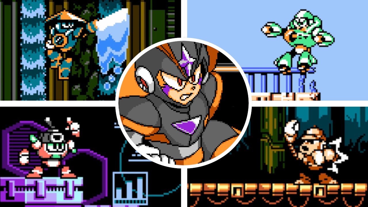 Mega Man: Shattered Diamond 2023 Demo (Bass) - All Bosses (No Damage, Buster Only)