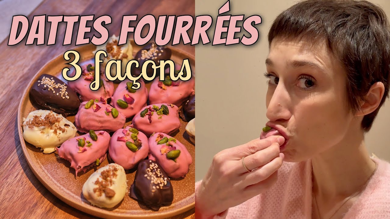 Dattes fourr&eacute;es de 3 fa&ccedil;ons (pistache, tahini et sp&eacute;culoos)