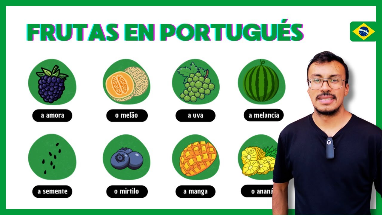 Las frutas en portugués.
